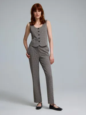 Soft and Cozy Rubberized grip Jacquard Ankle Pants