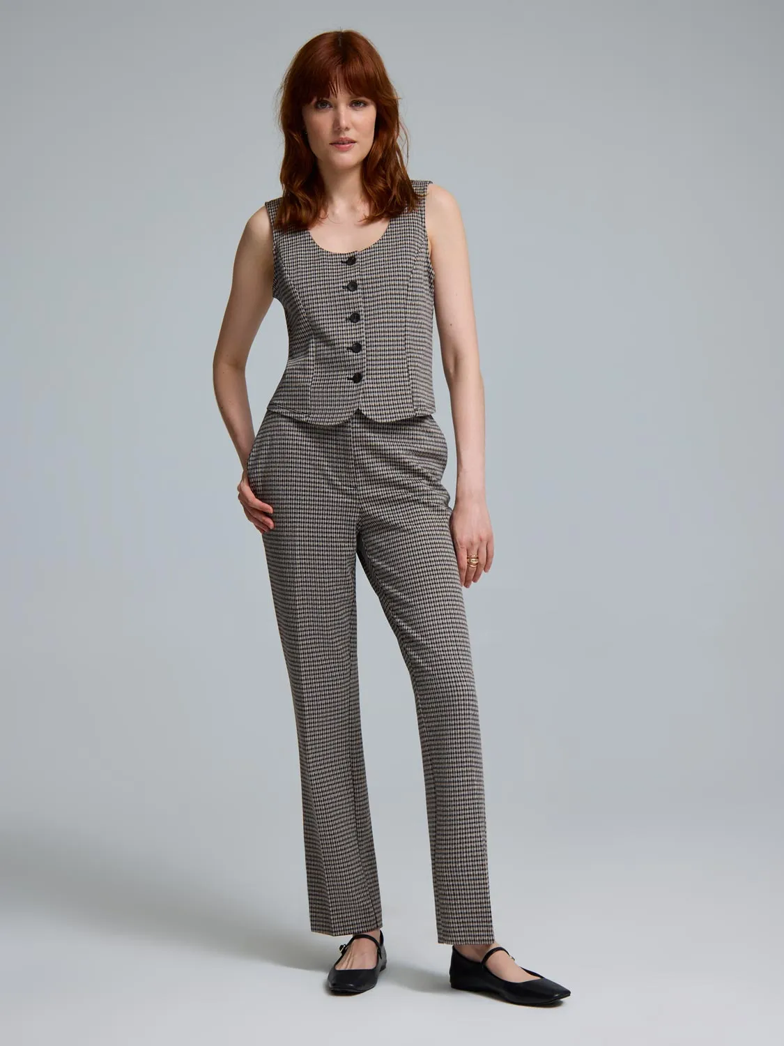 Trendy Vibe Durable Twill Jacquard Ankle Pants