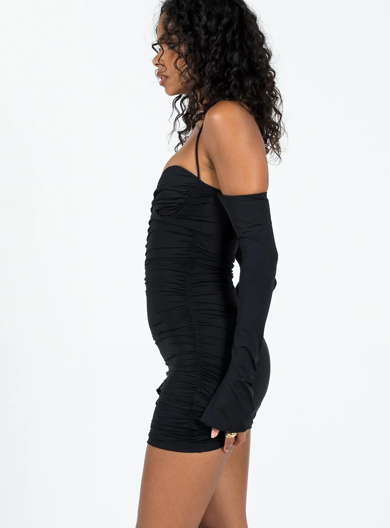 Minimalist-Trend Wyona Mini Dress Black