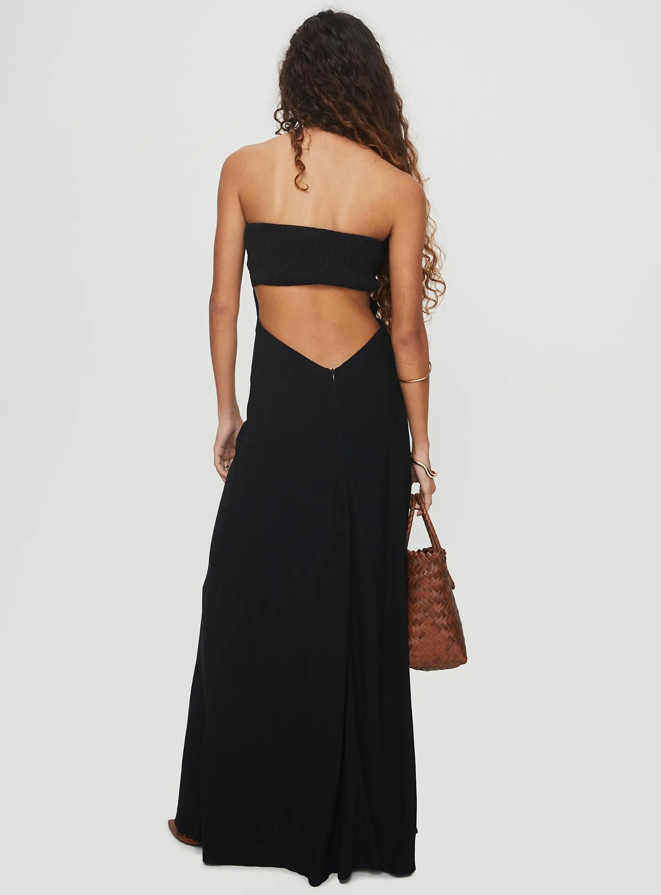 Basic Mood Statement Mood Yahir Strapless Maxi Dress Black
