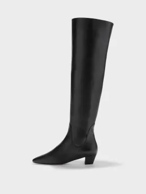 Yonda Leather Over-Knee Boots Flexible Shaft Design