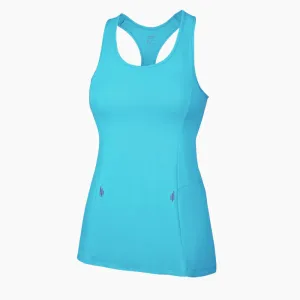 ZAAZEE Alana Racer-back Fitness Vest-Brazen Aqua Green Educational - valuable