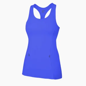 ZAAZEE Alana Racer-back Fitness Vest-Brazen Strong Blue Flexible Seams Adaptation - quick