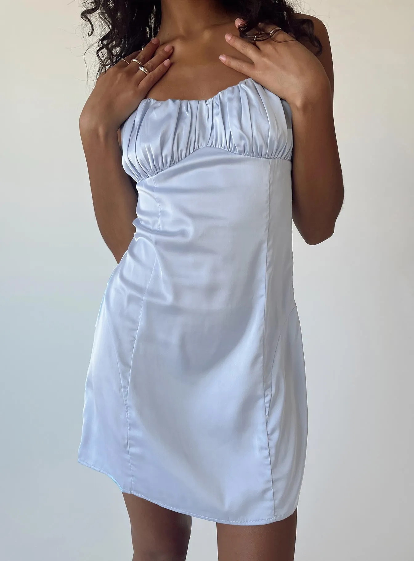 Zaxie Mini Dress Blue Wave Soft