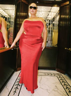 Flat Lay Collar Zinny Set Red Curve