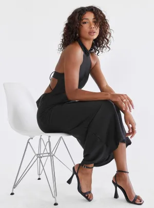 Elegant Layering Take Me Back Midi Dress Black
