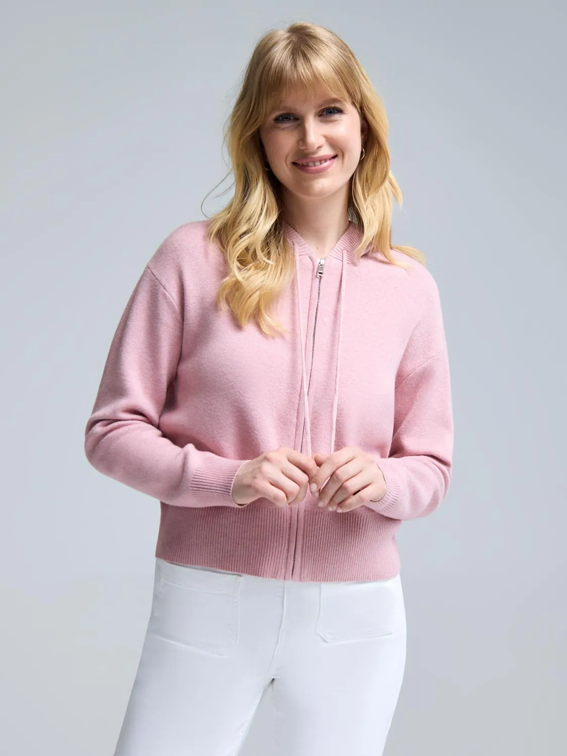 Zip Up Hoodie Crisp Design HighElastic Recovery