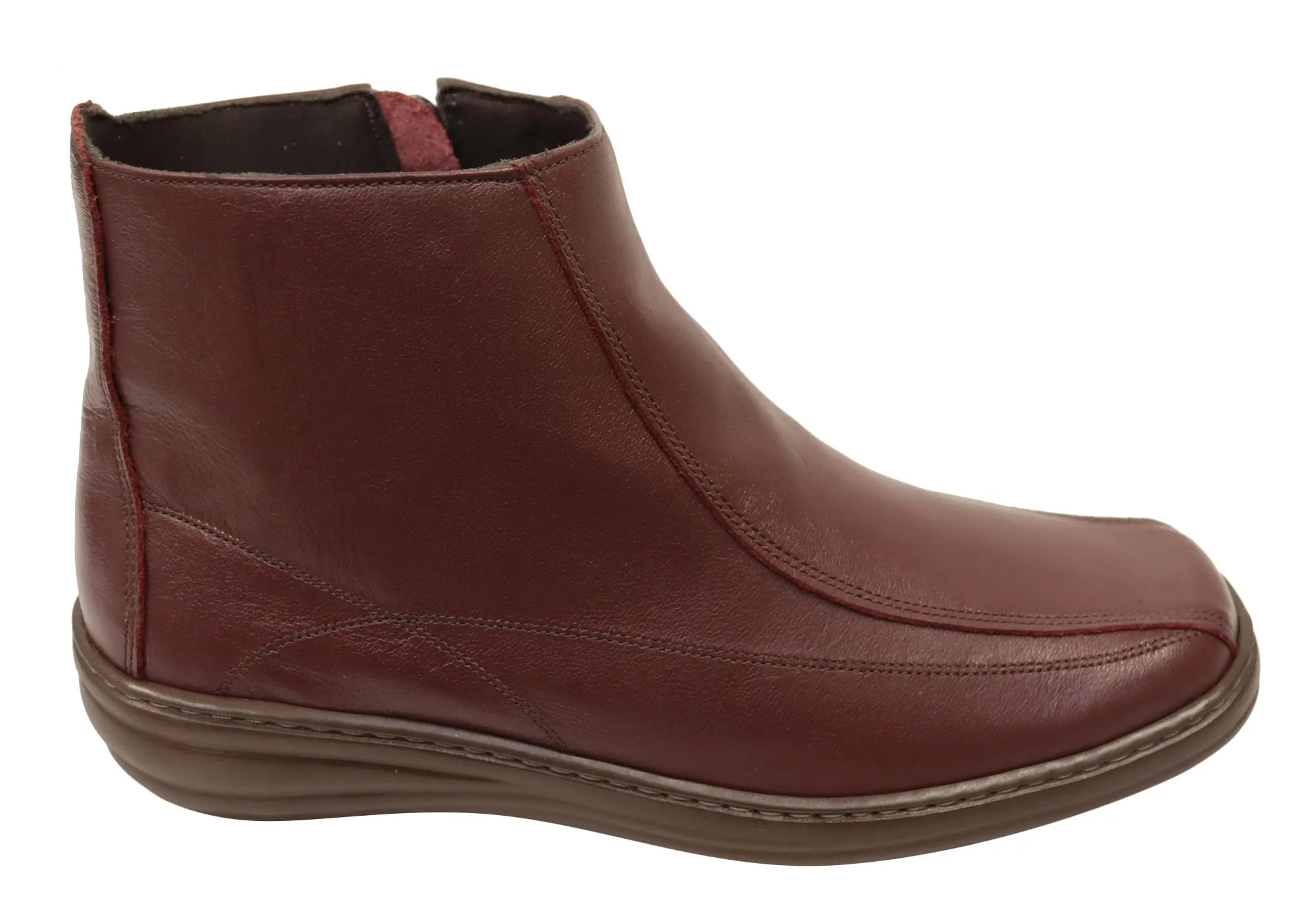 lightweight materials Mironneli Nancy Womens Comfortable Brazilian Leather Ankle Boots