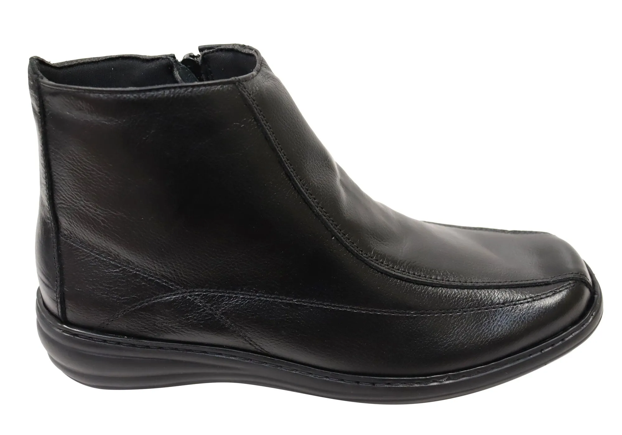 Traction Grip Mironneli Nancy Womens Comfortable Brazilian Leather Ankle Boots