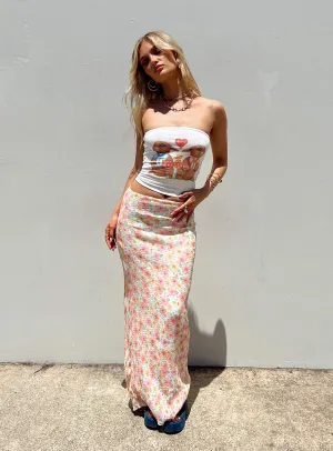 Tiarna Maxi Skirt White Non Irritating Seams