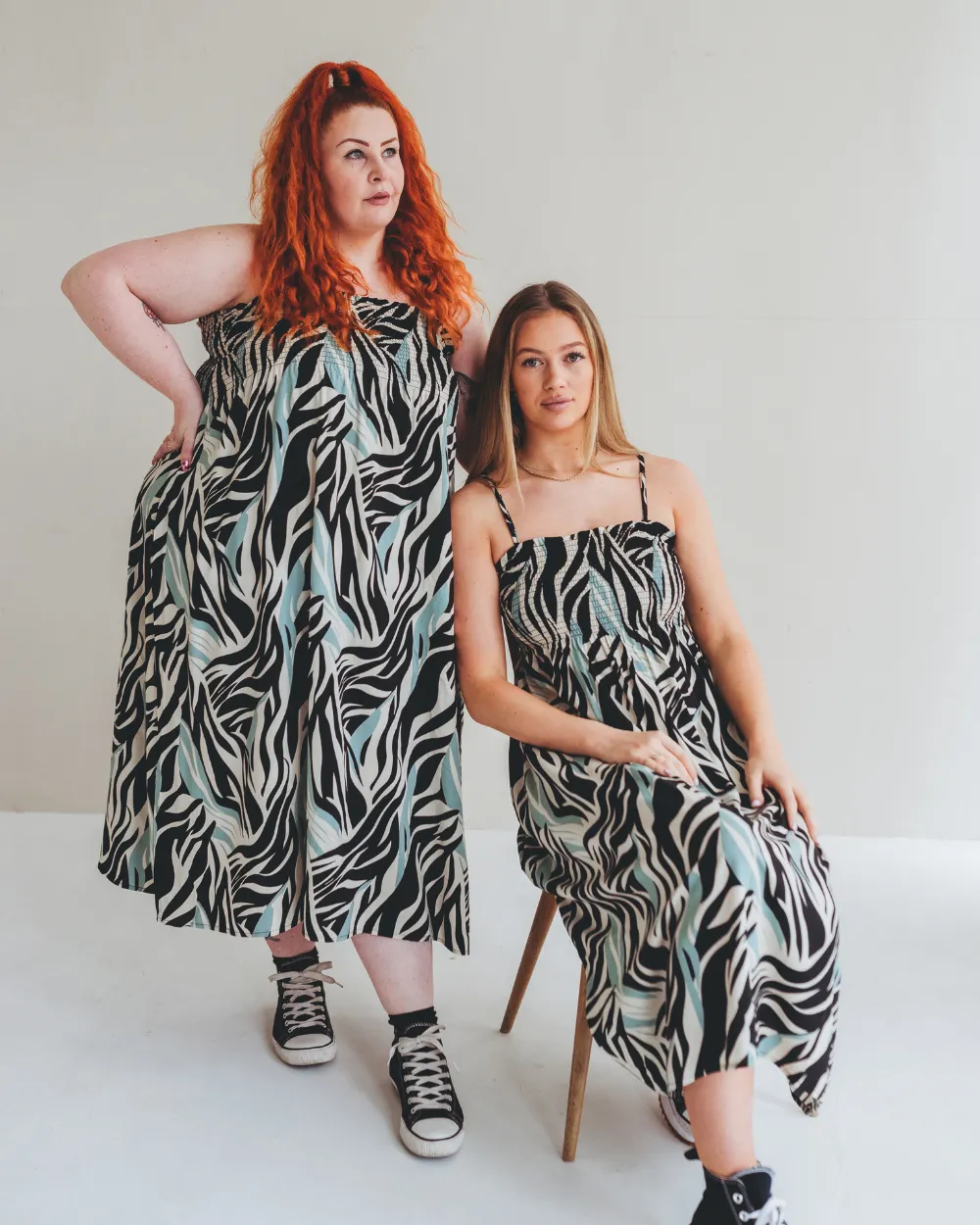 Zuri Multicolour Zebra Twirl Print Multifunctional Maxi Skirt Clean Finish Simple Fashion